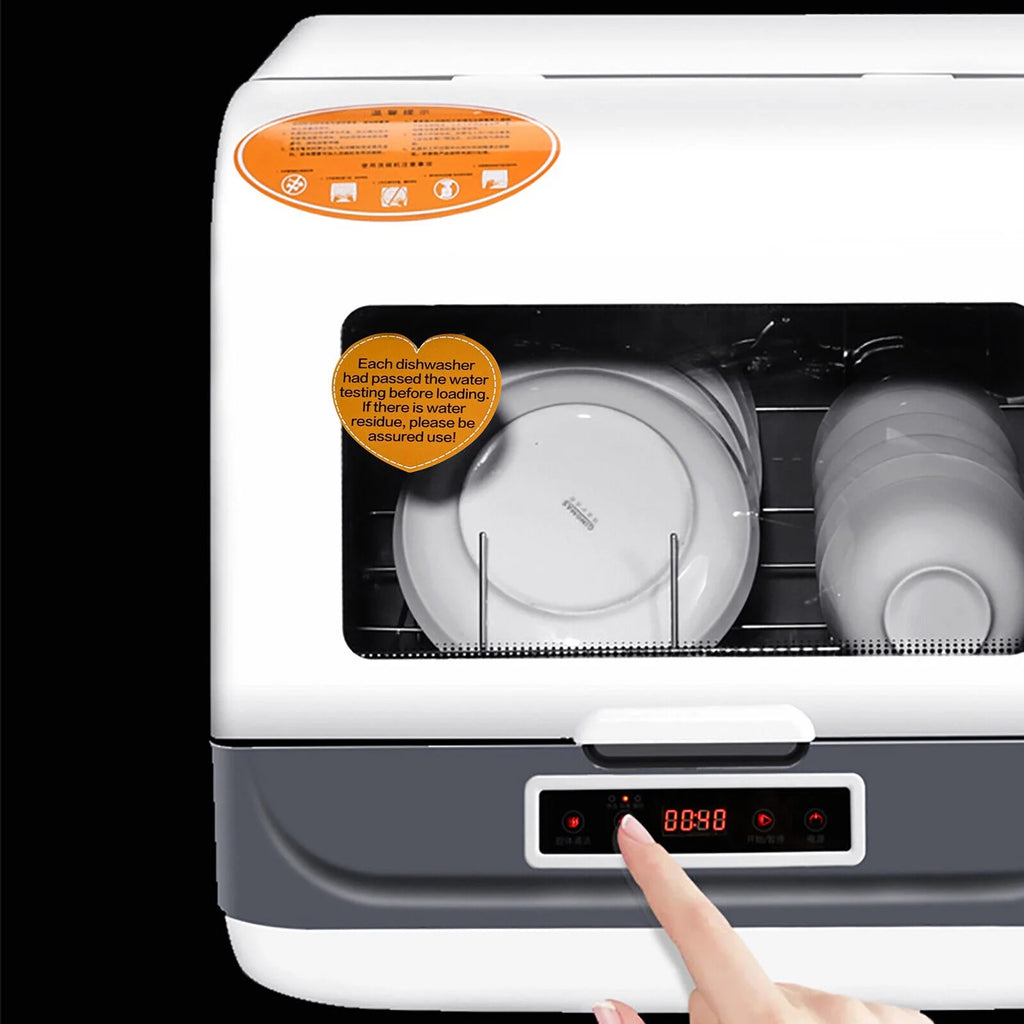 1.2KW Countertop Portable Countertop Dishwasher Compact Dishwasher 3 Programs