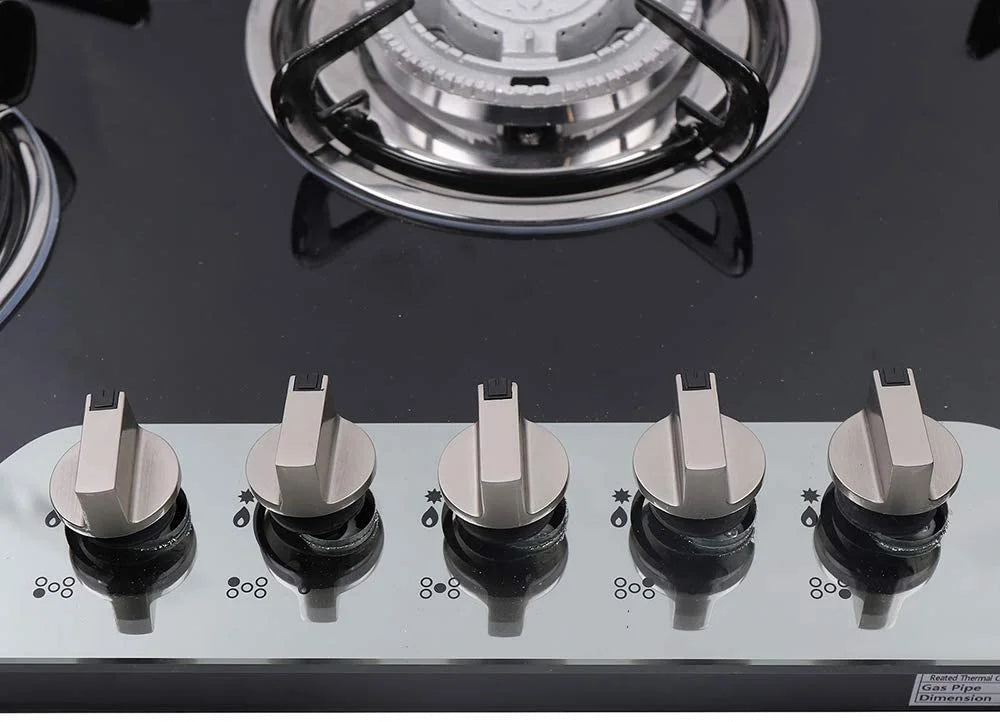 ANQIDI LPG/NG Gas Cooktop 5 Burners Gas Hobs Built-in Automatic Pulse Ignition Gas Stove Kitchen Cooker (35.4")