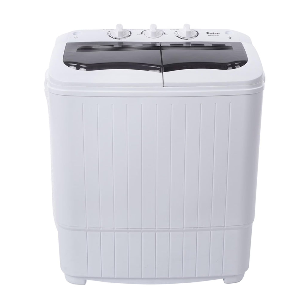 ZOKOP XPB35-188S 14.3lbs Semi-Automatic Washing Machine - Efficient, Compact Design for Apartments and Small Spaces - Gray Cover