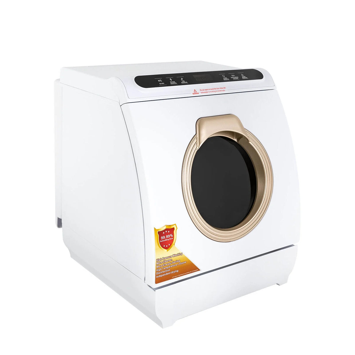SHZICMY Portable Countertop Dishwasher Air Drying 5 Programs w/ 7L Water Tank Deep Cleaning