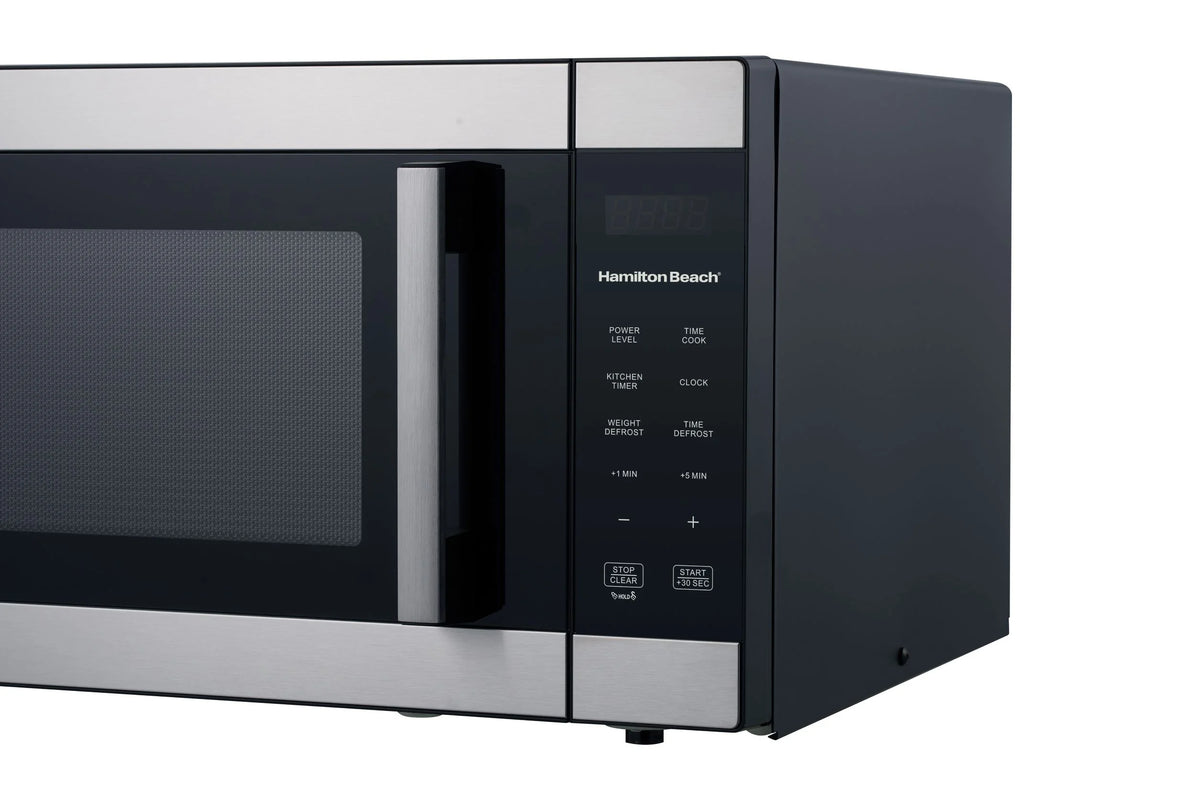 Hamilton Beach 1.6 Cu ft Sensor Cook Countertop Microwave Oven, 1100 Watts, Stainless Steel, New