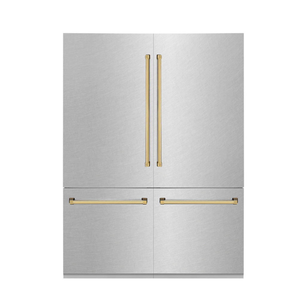 ZLINE KITCHEN AND BATH RBIVZSN60G french door built in refrigerator