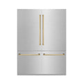 ZLINE KITCHEN AND BATH RBIVZSN60G french door built in refrigerator