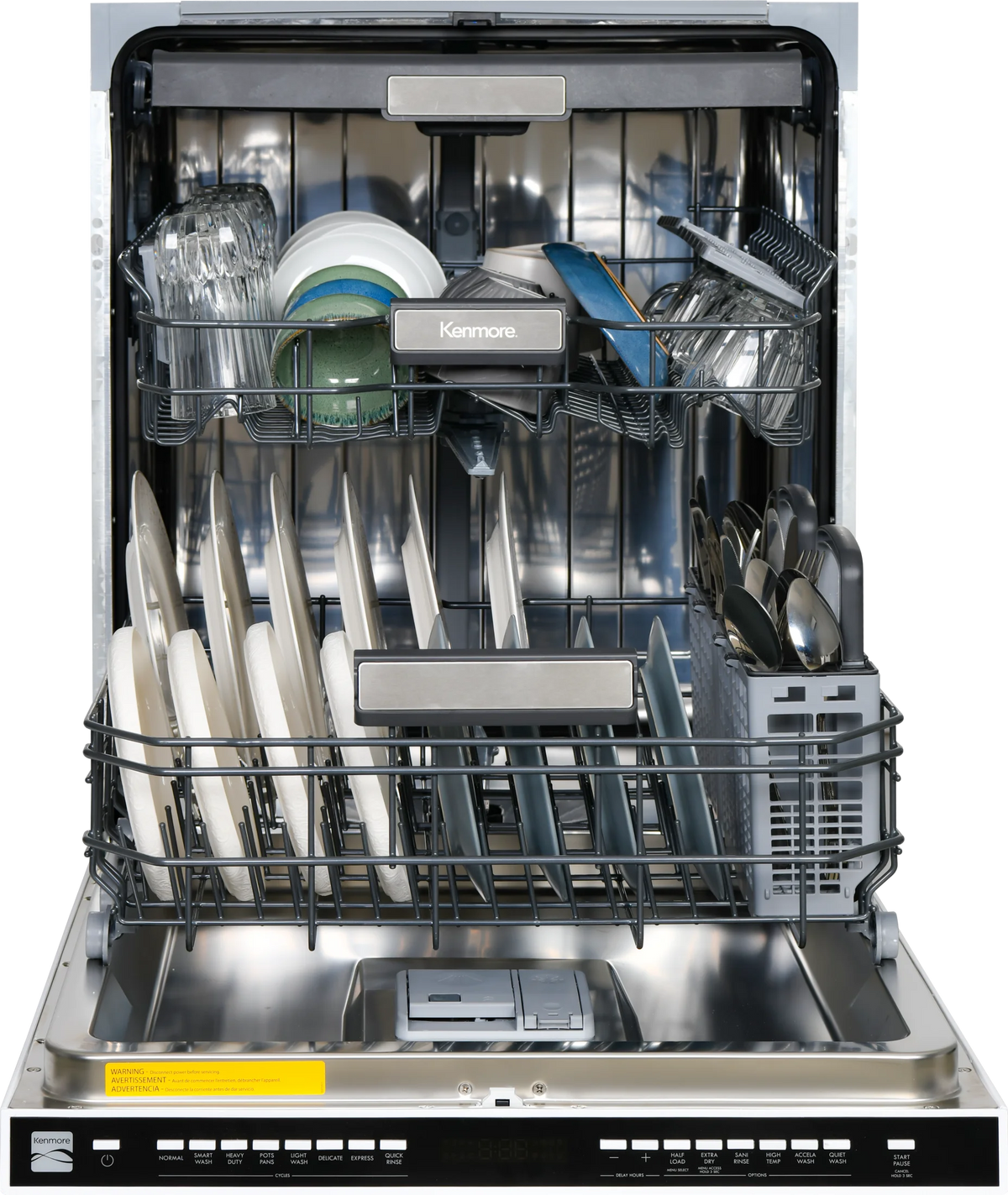 Kenmore 02214622 Built-in 24-inch Stainless Steel Tub Dishwasher, White, 34"H x 24"W x 25"D