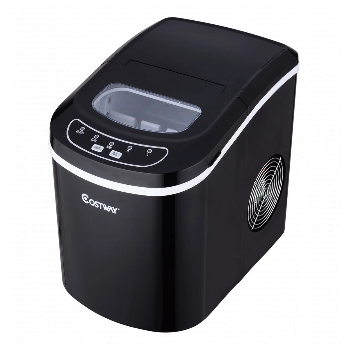 Costway Silver Portable Compact Electric Ice Maker Machine Mini Cube 26lb/Day