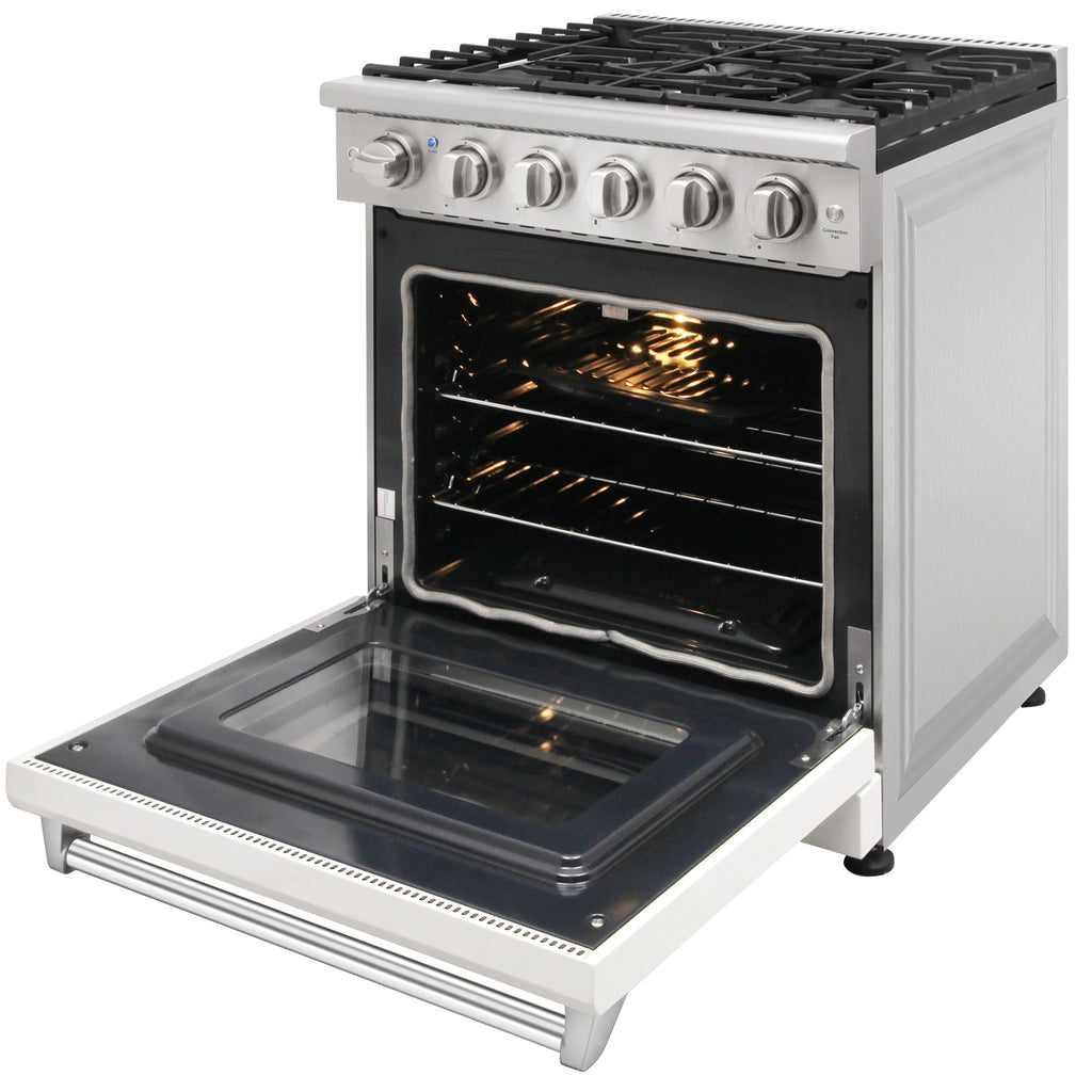 KOSTCH 30-in 5 burners 4.55-cu ft Convection Oven Freestanding Liquid Propane Gas Range ( Stainless steel )