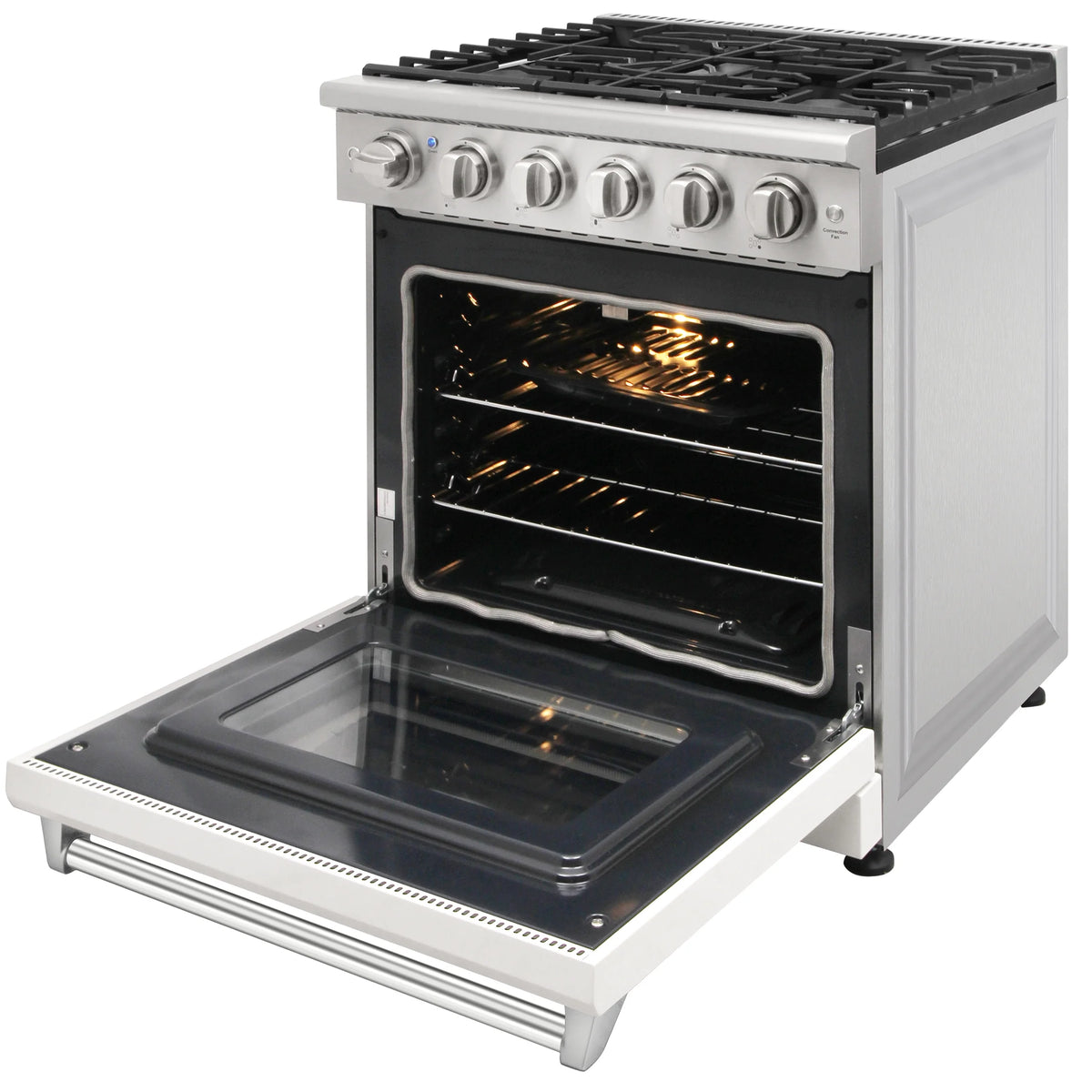 KOSTCH 30-in 5 burners 4.55-cu ft Convection Oven Freestanding Liquid Propane Gas Range ( Stainless steel )