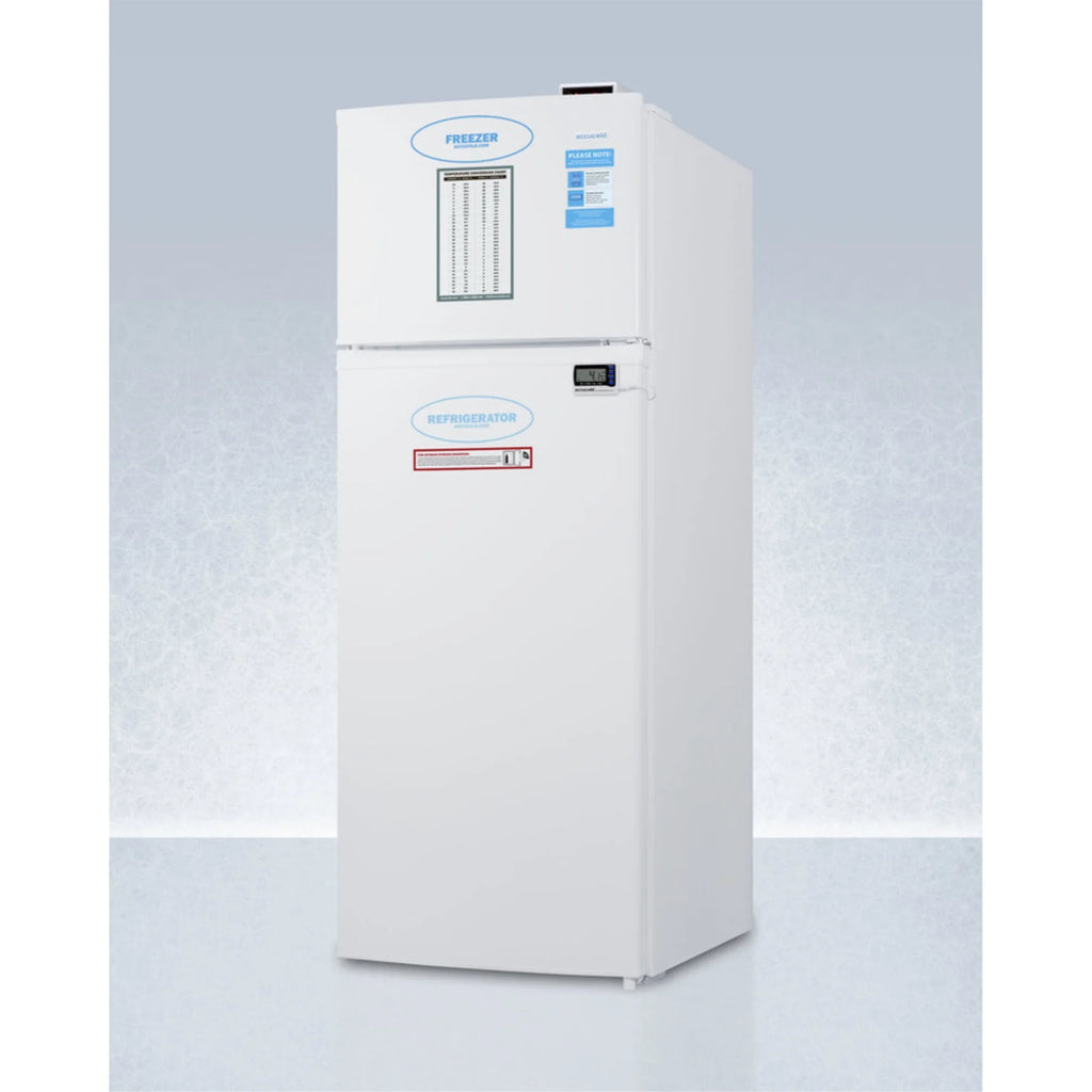 General purpose refrigerator-freezer with digital controls, internal fan, alarm/thermometer, and 2-8C refrigerator section