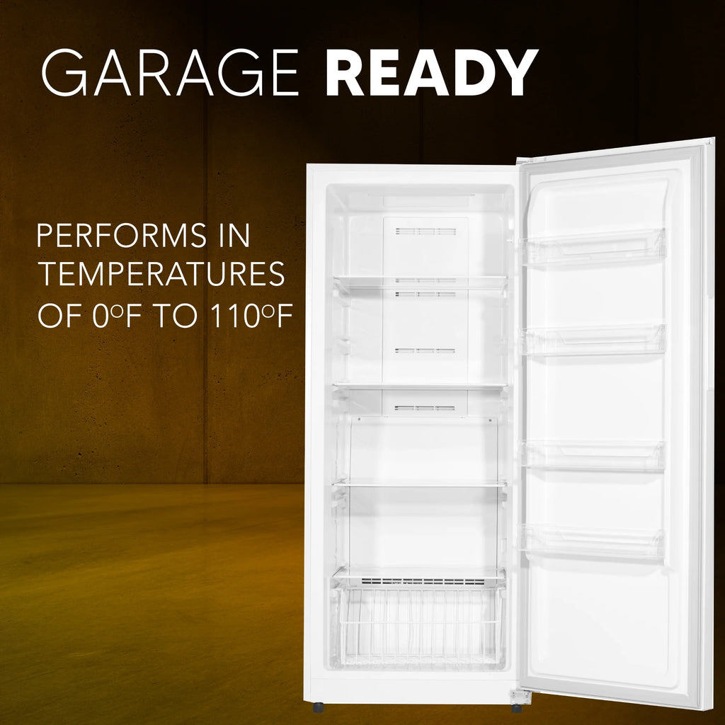 Farberware 21 cu. ft. Upright Convertible Freezer & Fridge, Garage Ready, White
