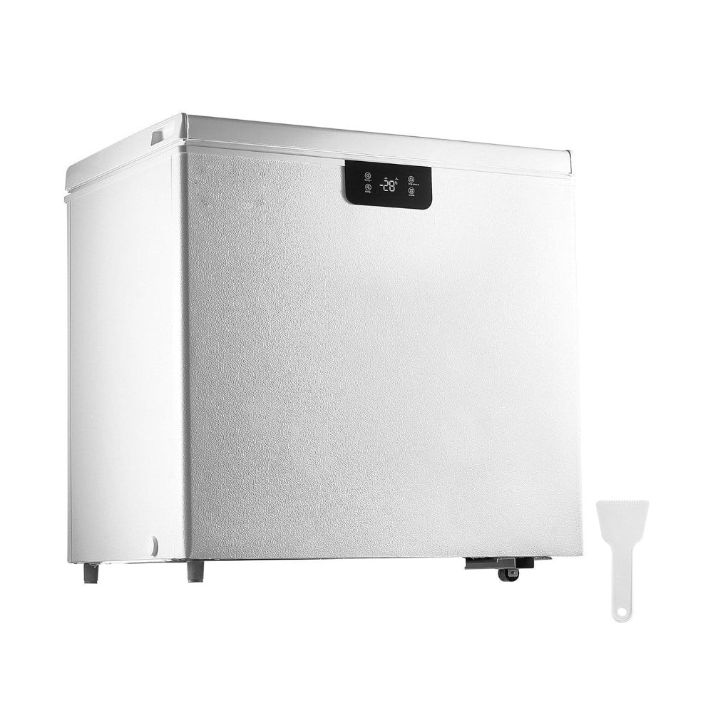 Choco Moon Large Capacity 14.5 Cu.ft Chest Freezer, 345L Storage, 4 Slide-Out Baskets, Lockable Lid, 8 Temp Control Levels, Energy-Efficient LED Lights, 6 Swivel Casters for Easy Mobility