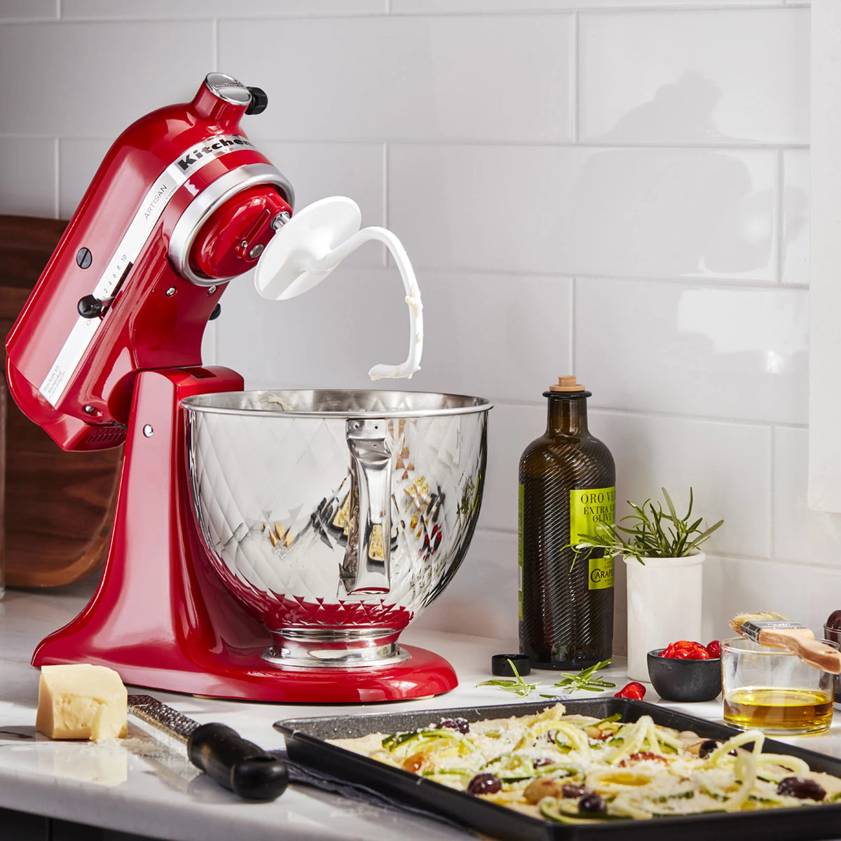 KitchenAid 5 Quart Tilt Head Quilted Stainless Steel Bowl, KSM5SSBQB