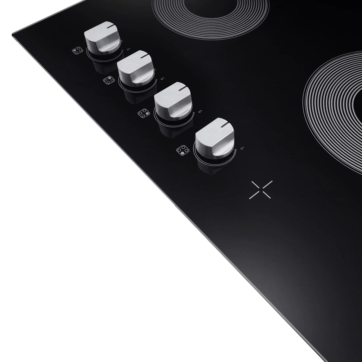 24 in. Electric Ceramic Glass Cooktop with 4 Elements Dual Zone Element