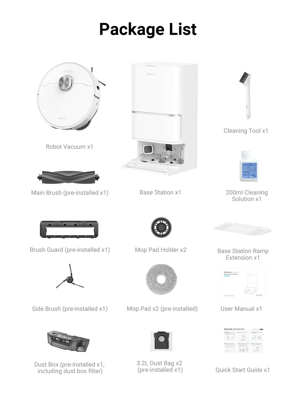 dreame L40 Ultra Robot Vacuum with Removable & Liftable Mop, Extendable & Liftable SideBrush, 11,000Pa Suction, 149a?? Mop & Washboard Self Cleaning, Auto-Empty, Auto Refill, Voice Control