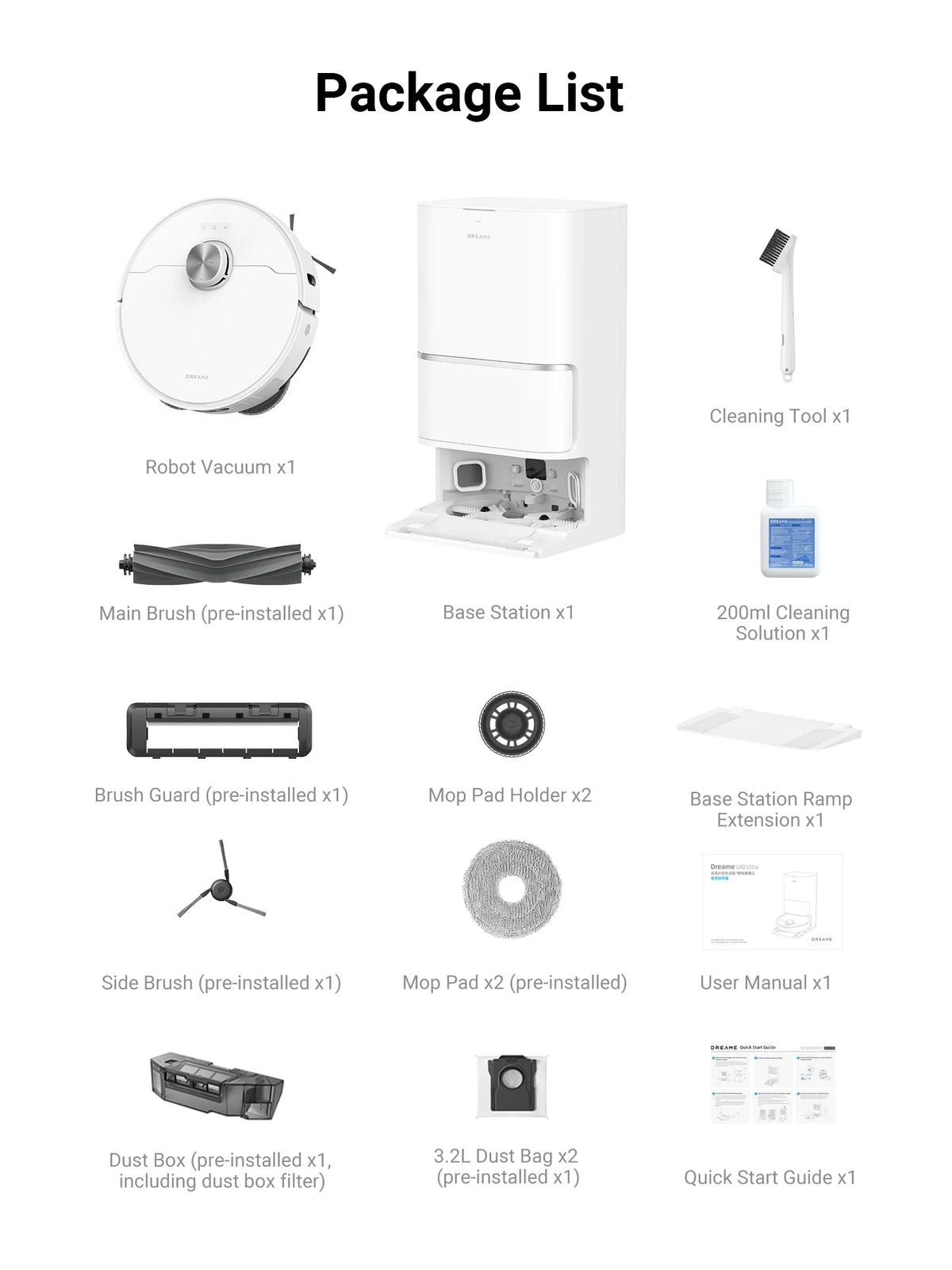 dreame L40 Ultra Robot Vacuum with Removable & Liftable Mop, Extendable & Liftable SideBrush, 11,000Pa Suction, 149a?? Mop & Washboard Self Cleaning, Auto-Empty, Auto Refill, Voice Control