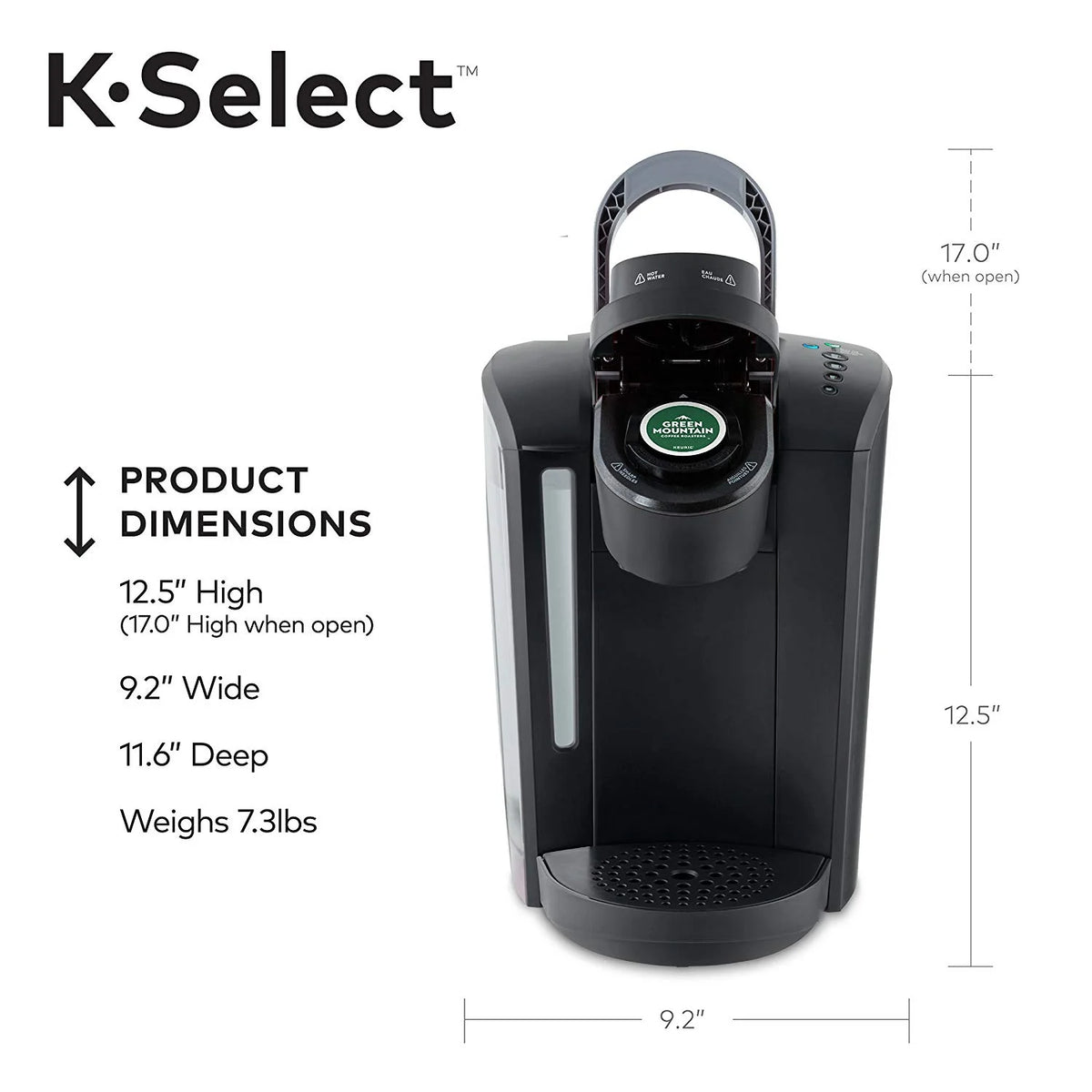 Keurig K-Select Single-Serve K-Cup Pod Coffee Maker, Black