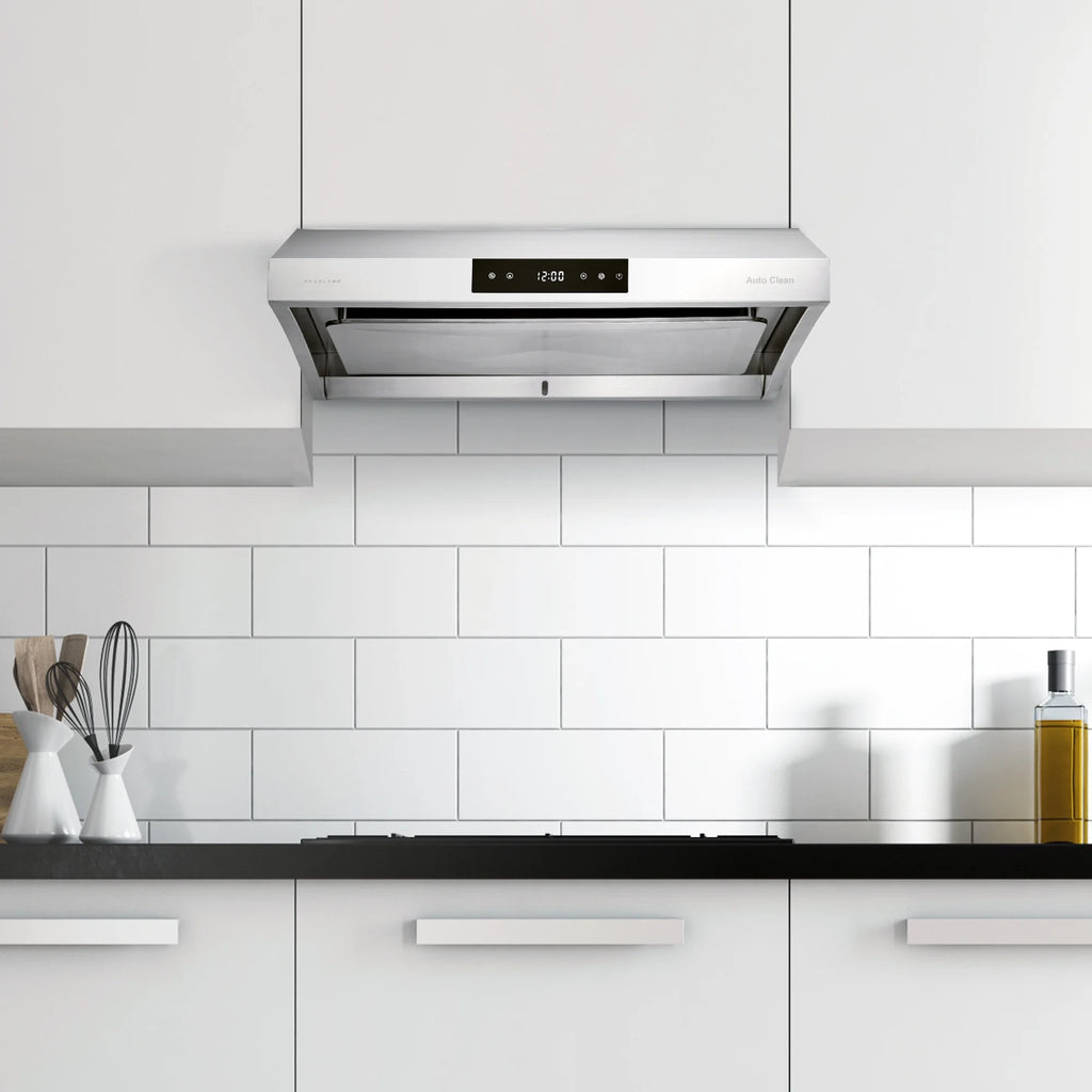 Hauslane UC-PS38 30-inch Under Cabinet Range Hood, Stainless Steel, Professional Suction, Steam Auto Clean, Touch Panel
