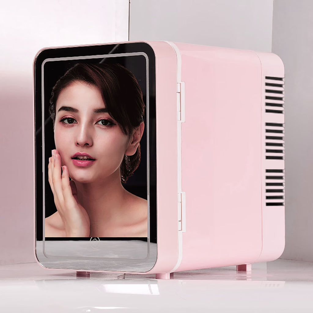 Car Refrigerator 6L Beauty M Irror LED Light Dormitory Mini Refrigerator Cosmetics Facial M Ask Refrigerator High-quality