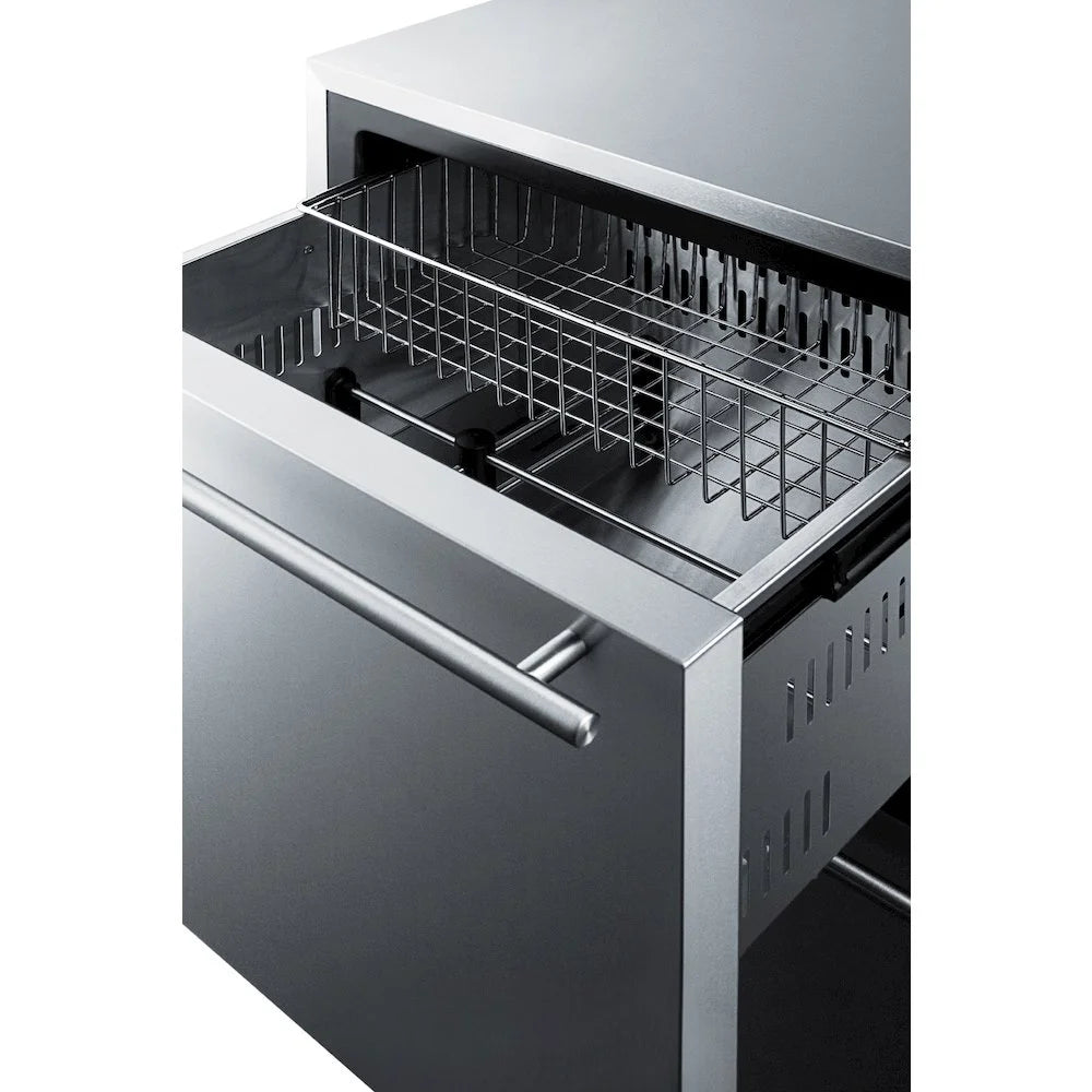 Summit 24-Inch 3.54 Cu. Ft. Double Drawer Compact Freezer