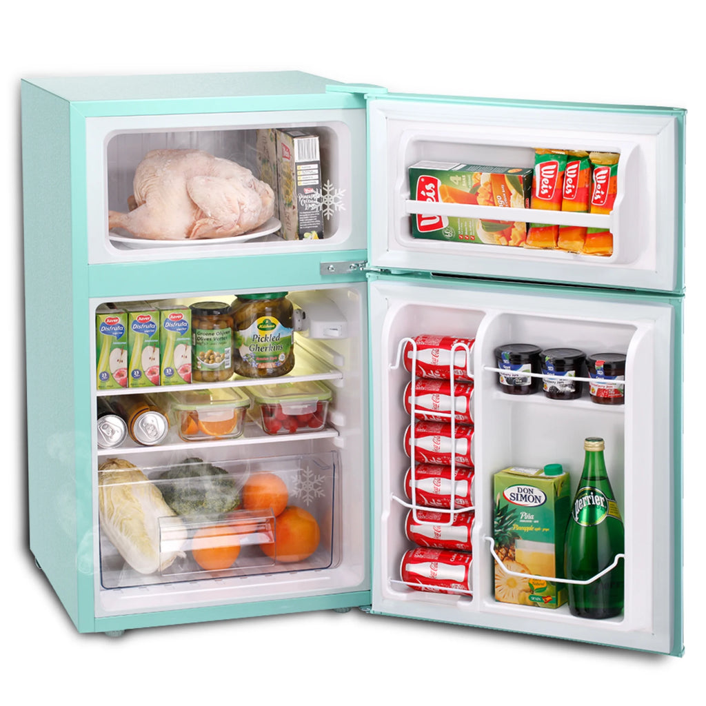 Moifoi 3.1 Cu. Ft. Two-Door Compact Refrigerator, Gray