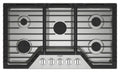 Whirlpool 36 Inch Gas Cooktop, 5 Burner Stainless Steel WCGK5036PS