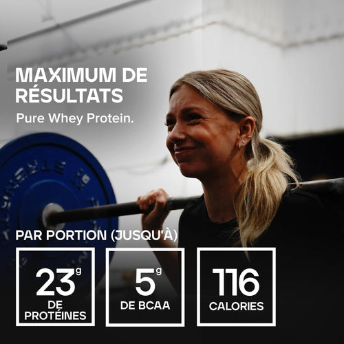 Bulk Pure Whey Protéine en Poudre, Vanille, 23g Protéines 5g BCAA portion, Shake de Whey, Faible en sucre, Favorise la croissance la récupération musculaires, Mélange facile, 1kg