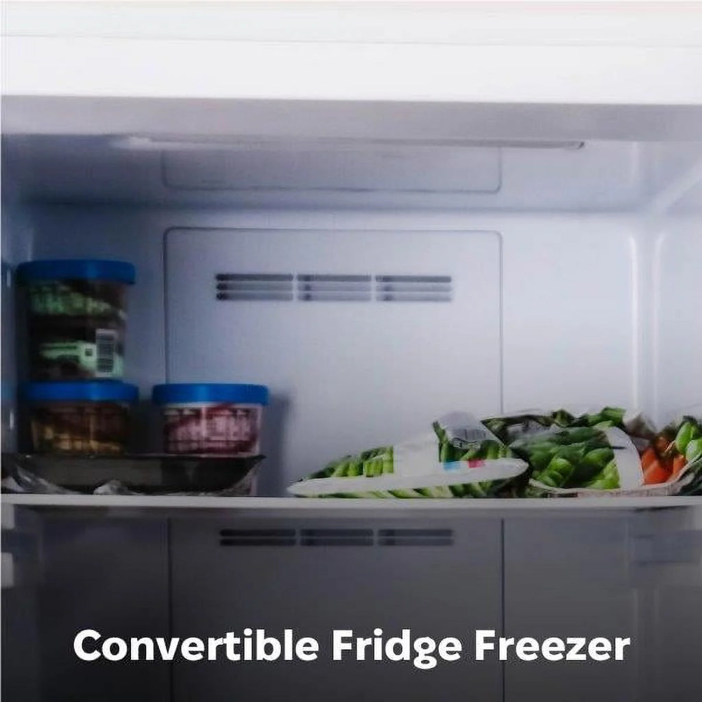 Hamilton Beach 17 cu. ft. Convertible Freezer Refrigerator, Upright Fridge Freezer with Electronic Temperature Control, Energy Efficient White Convertible Fridge - HBFRF1798, White