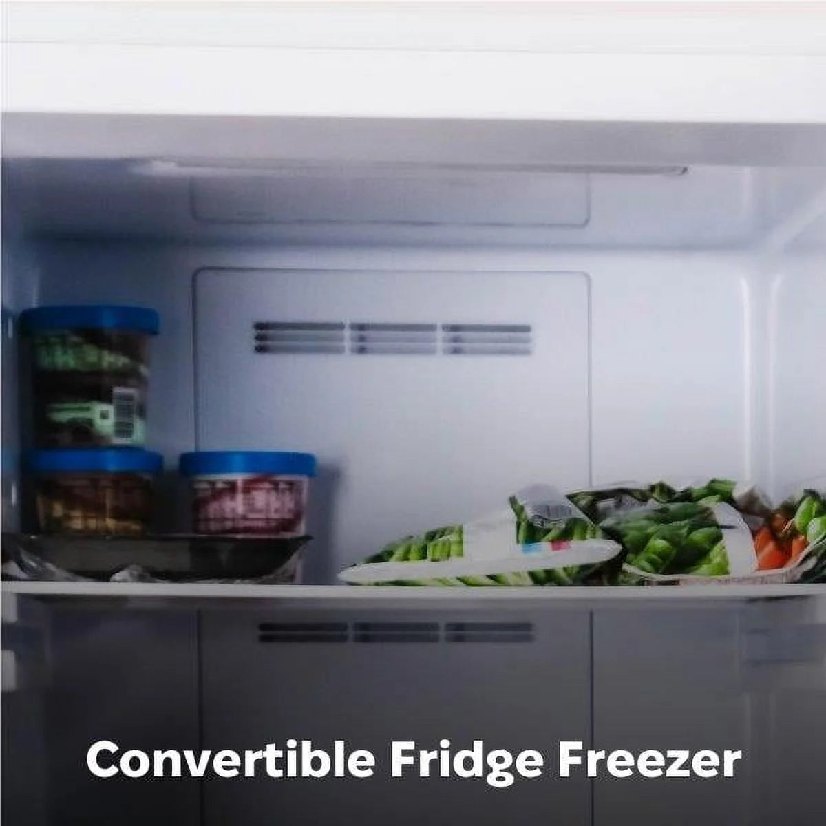 Hamilton Beach 17 cu. ft. Convertible Freezer Refrigerator, Upright Fridge Freezer with Electronic Temperature Control, Energy Efficient White Convertible Fridge - HBFRF1798, White