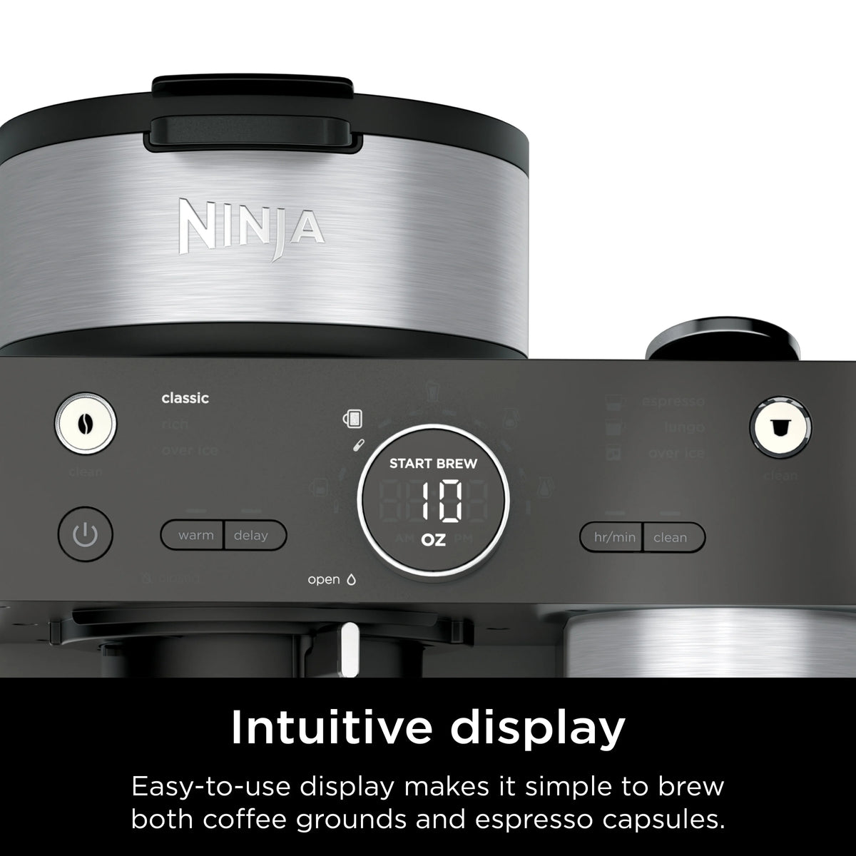 Ninja CFN601 Espresso & Coffee Barista System, Single-Serve Coffee & Nespresso Capsule Compatible
