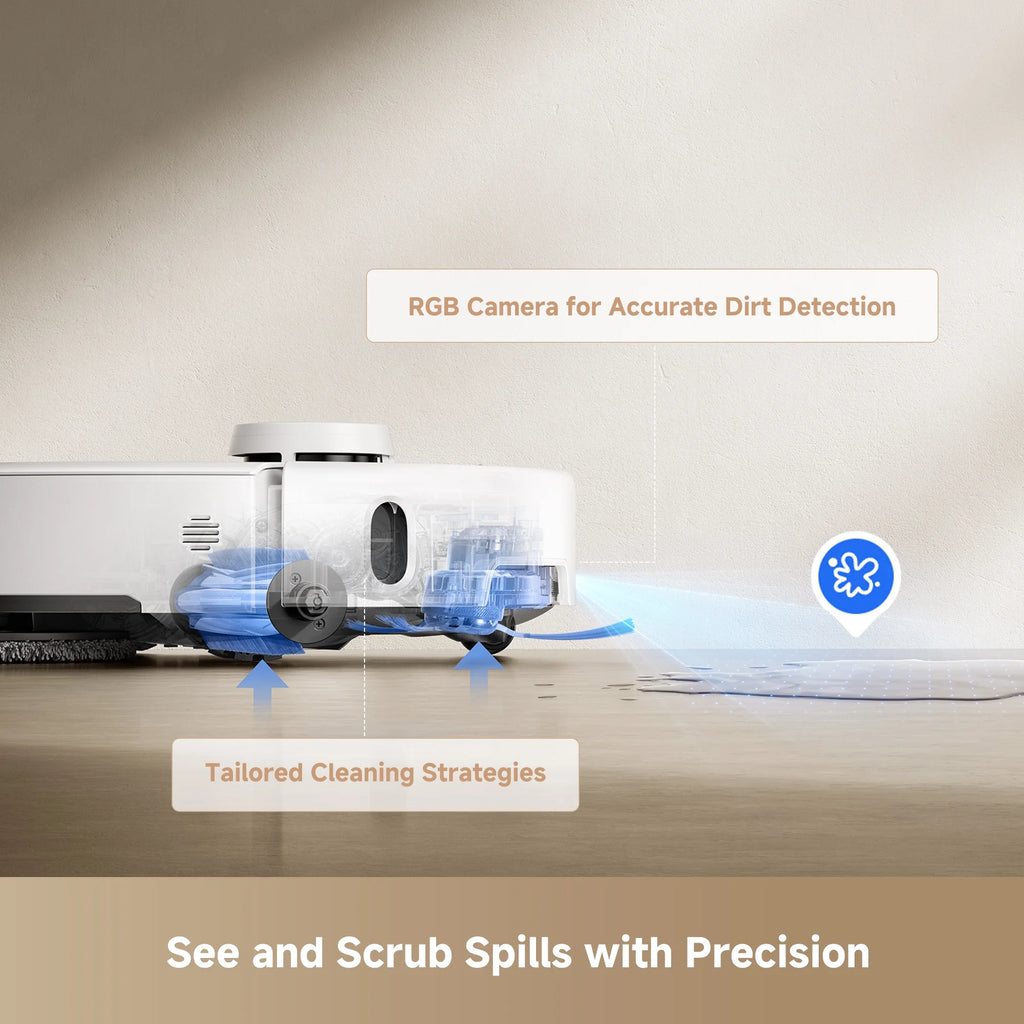 MOVA P50 Pro Ultra Robot Vacuum Cleaner Removable&Liftable Mop,Anti-Tangle,Self Drying&Cleaning