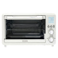 Haden Countertop 6 Slice Toaster Oven Air Fryer for Kitchen, Ivory/Copper