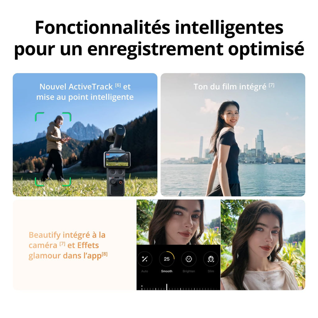 Bundle Créateur DJI Osmo Pocket 4, caméra vlog de Poche avec nacelle