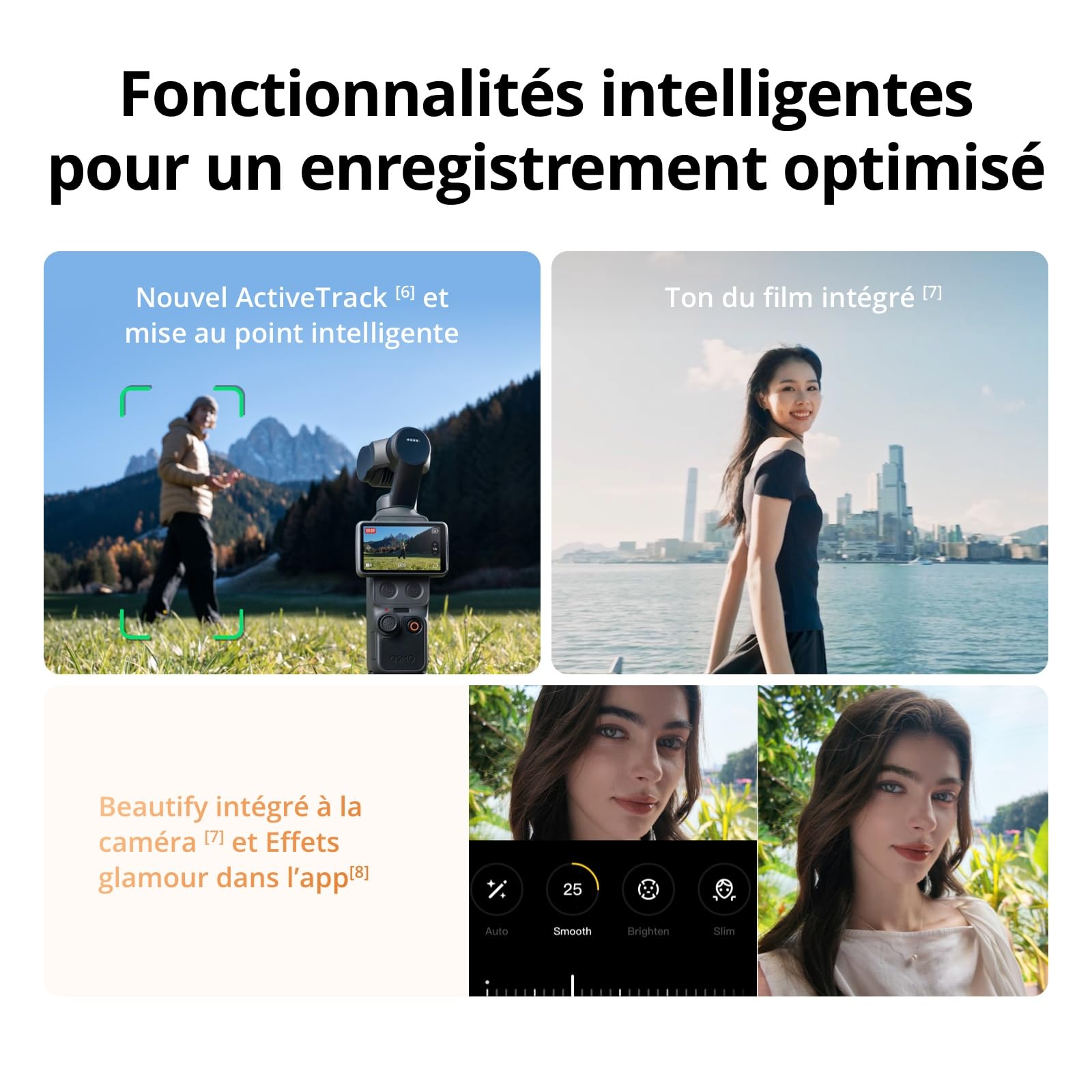 Bundle Créateur DJI Osmo Pocket 4, caméra vlog de Poche avec nacelle