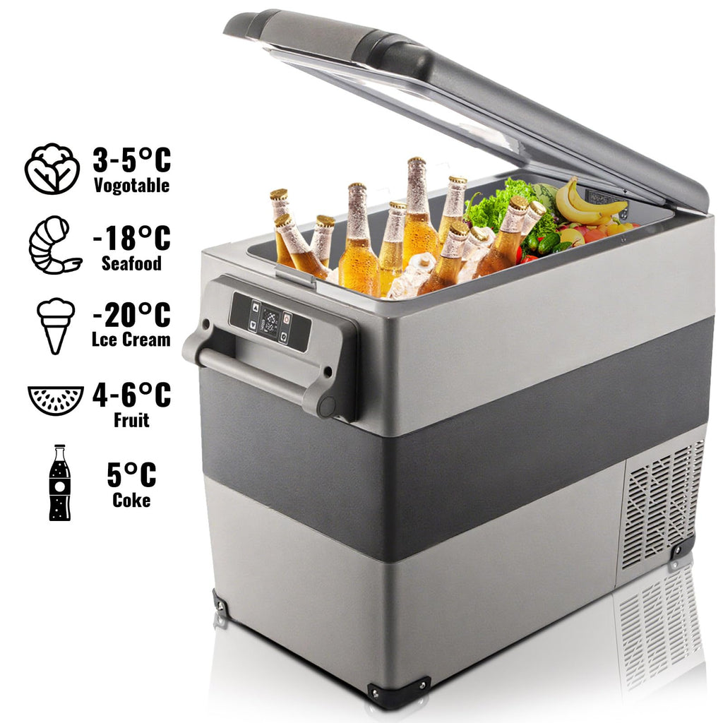 VEVOR Glacière Électrique Voiture, 55 L, Réfrigérateur Portable à Compression, Mini Frigo, 69x34,5x53,1 cm