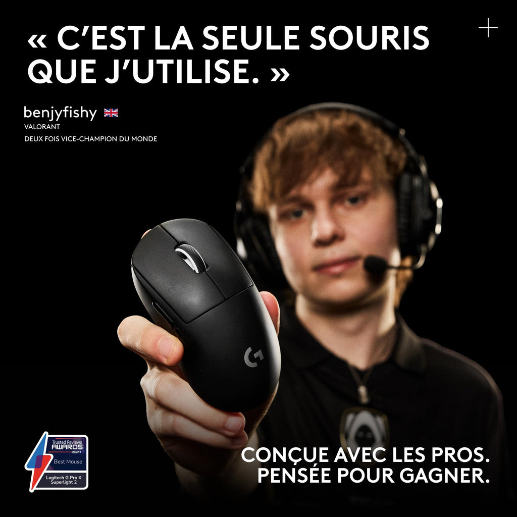 Logitech G PRO X SUPERLIGHT 2, souris gaming sans fil