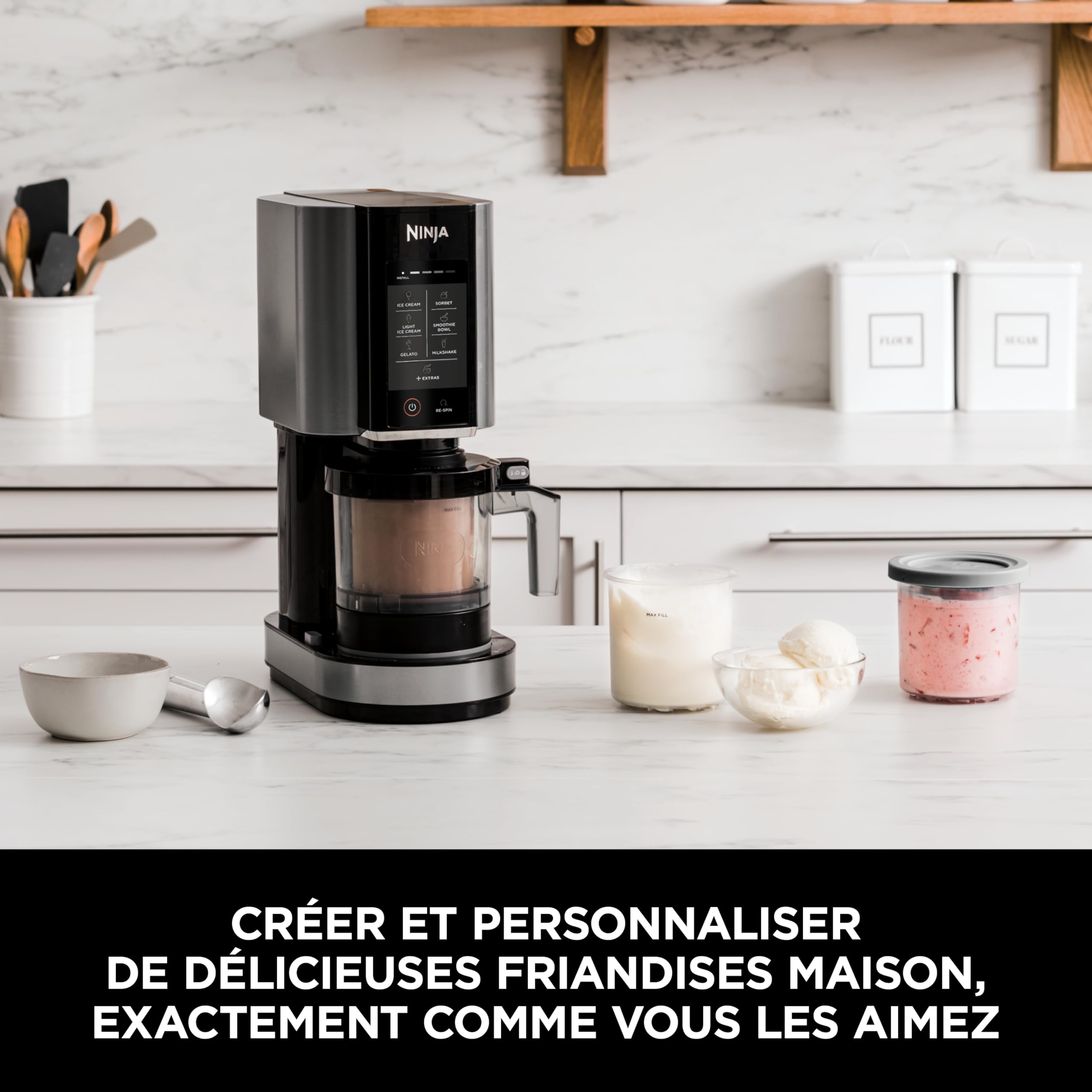 Ninja CREAMi machine à crème glacée et à desserts glacés NC302EU