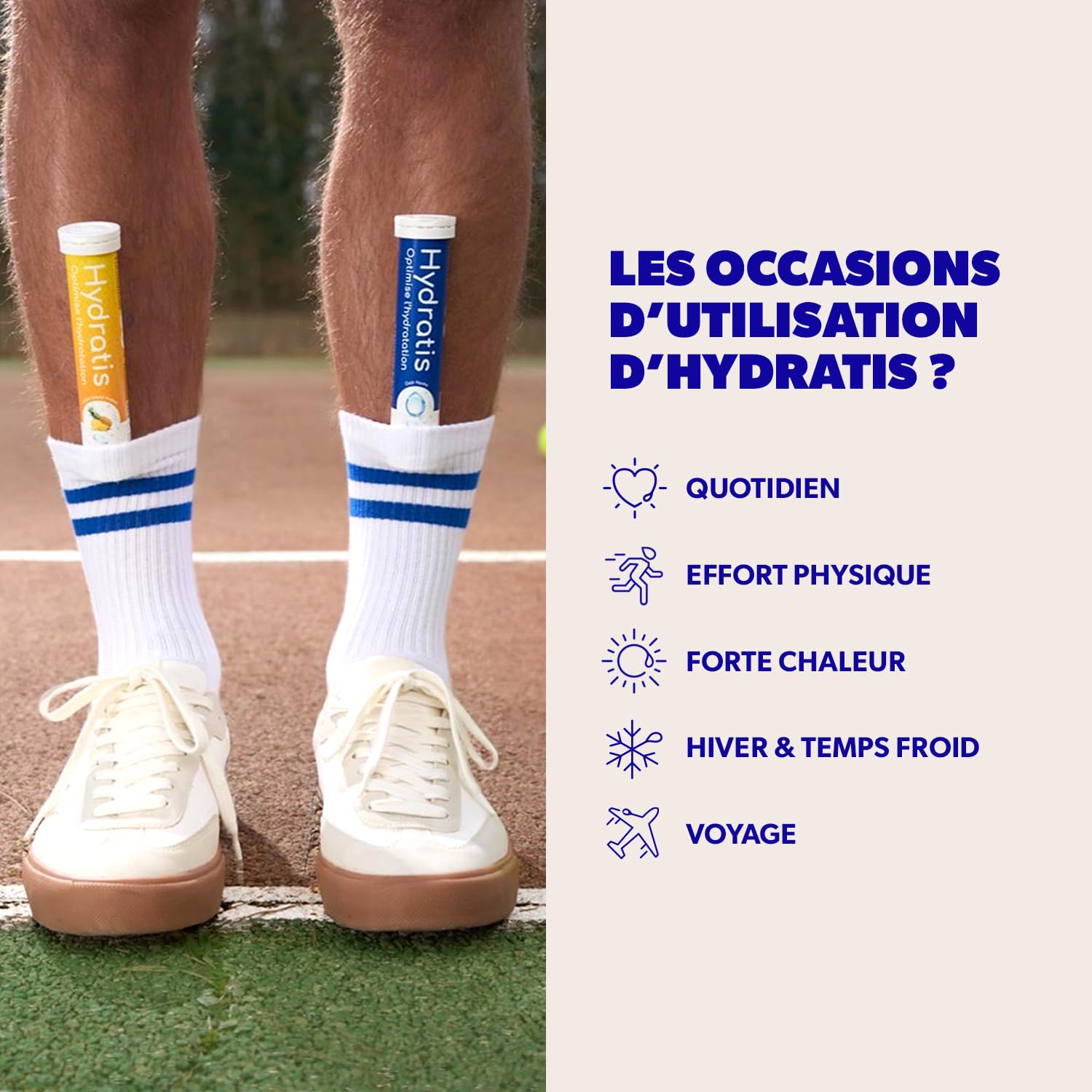 HYDRATIS - Pastilles Hydratation Electrolytes - Mix Fruits des Bois + Pêche + Citron/Sureau - Améliore l'Hydratation et Favorise l'Énergie - Sport, Récupération - 3 tubes (60 Pastilles)