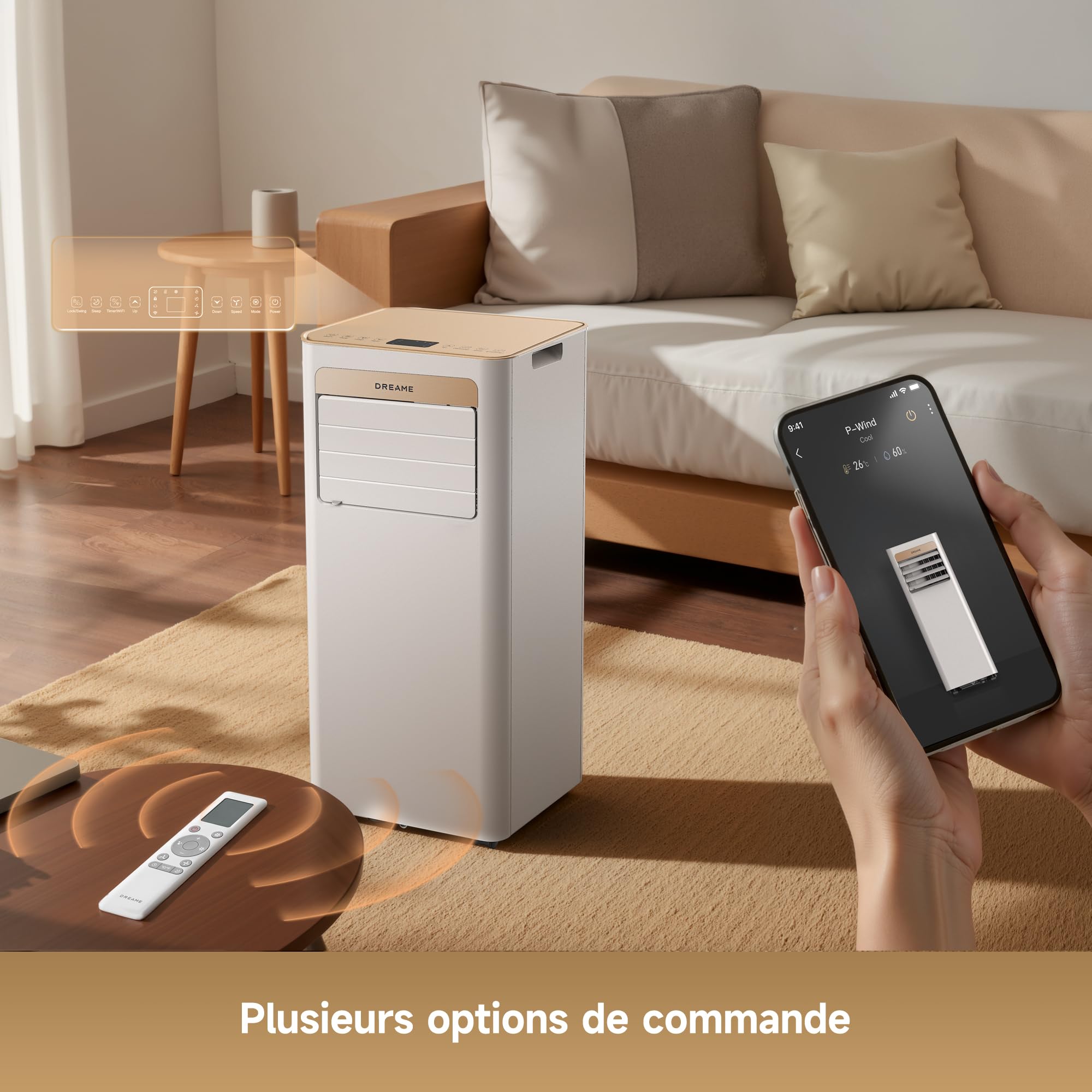 DREAME P-Wind10 Climatiseur mobile 3-en-1 9000 BTU