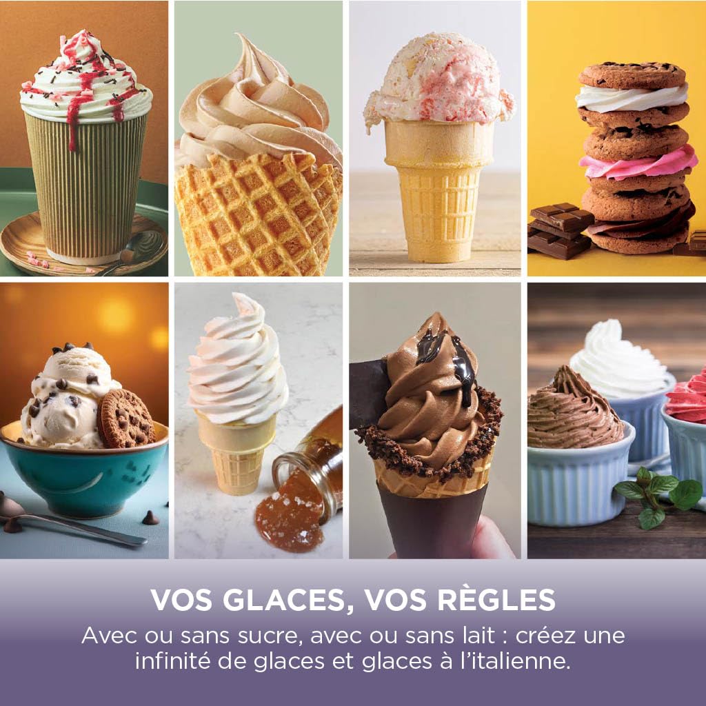 Ninja CREAMi Sorbetière Scoop and Swirl avec 2 pots, 13 modes NC701EUSTGD