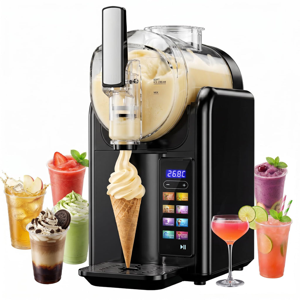 Machine à Granité Slush Machine 2L Machine à Slush,machine à granité avec écran LED, 7-in-1 Slush Machine Permet de réaliser des glaces, des smoothies, milkshakes,cocktails et des margaritas