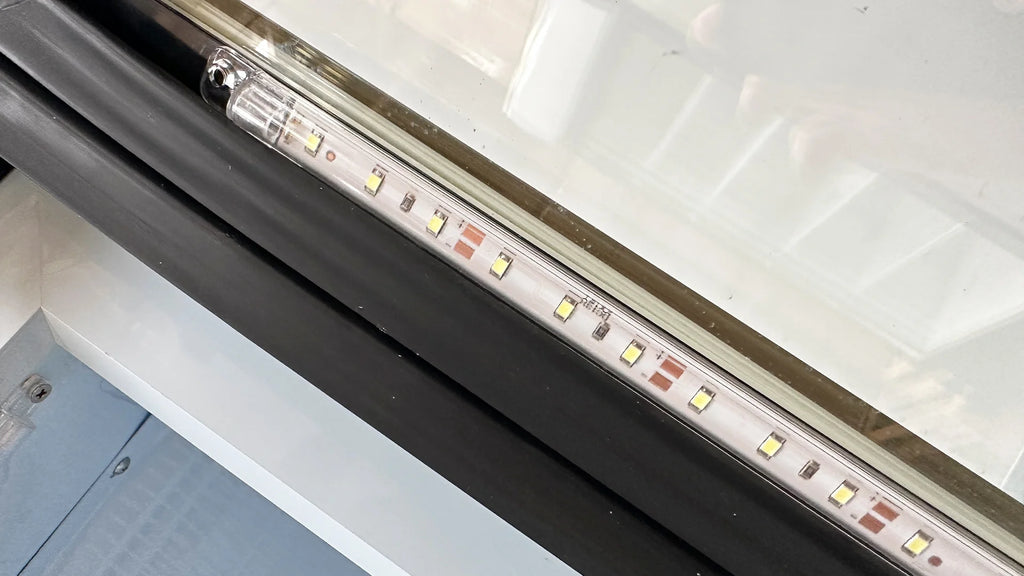 NSF 17 in. Narrow Single Glass Door Upright Freezer, Commercial Freezer 3.7 Cu. Ft. Ice Cream Freezer
