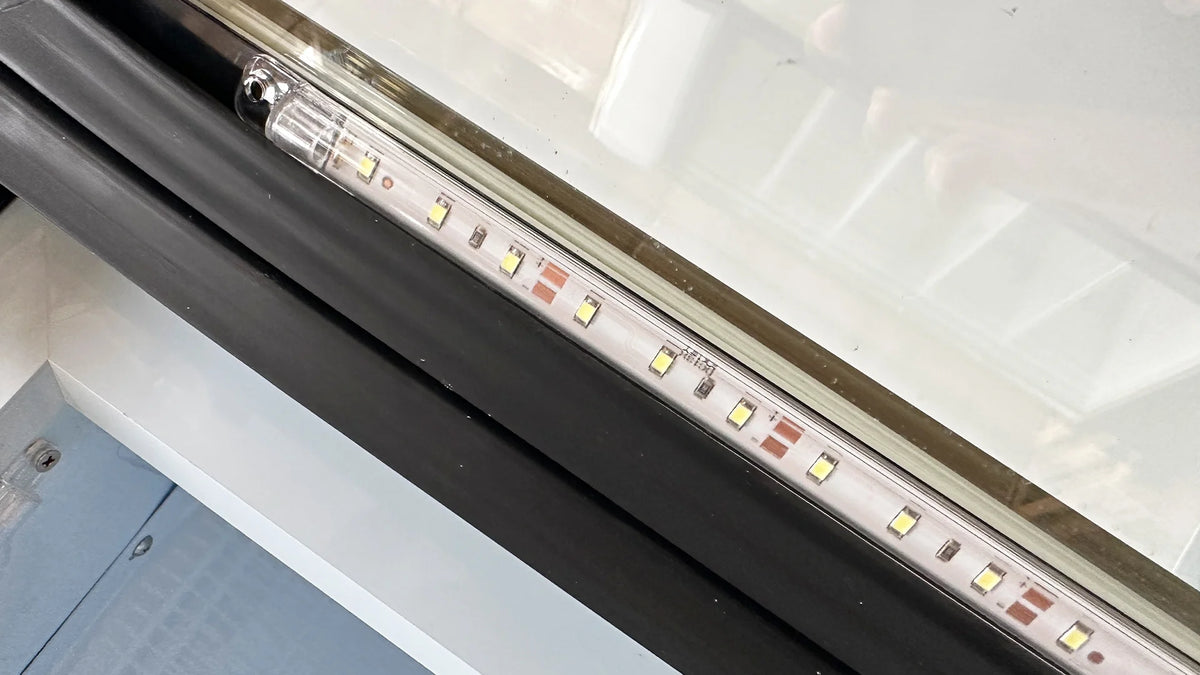 NSF 17 in. Narrow Single Glass Door Upright Freezer, Commercial Freezer 3.7 Cu. Ft. Ice Cream Freezer