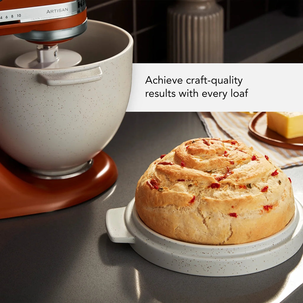 KitchenAid Bread Bowl with Baking Lid, Grey Speckle, KSM2CB5BGS