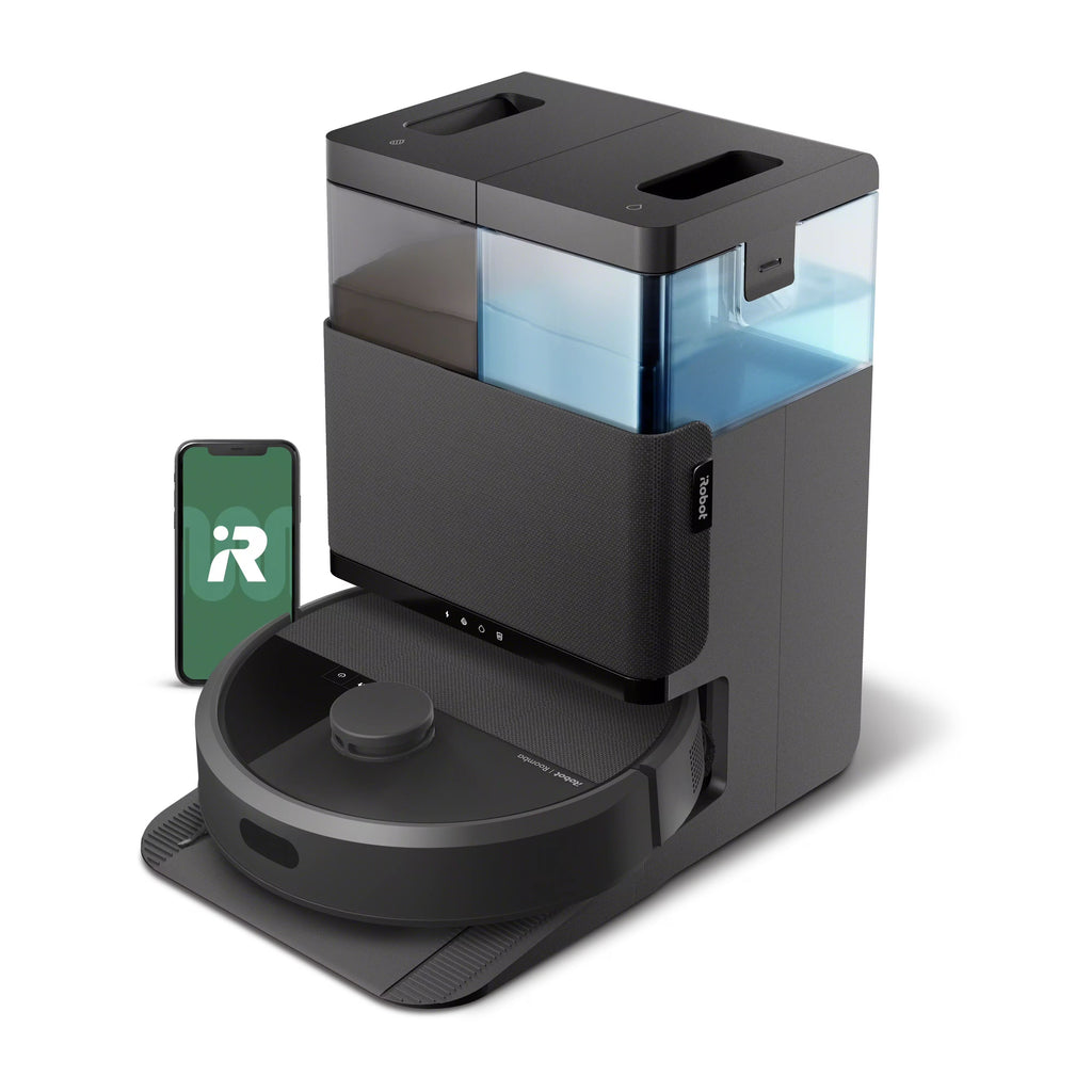 iRobot Roomba Plus 505 Combo Robot Vacuum & Mop AutoWash Dock, 2in1, Carpet & Hard Floors, Self Empties, Pads Extend, LiDAR, No Mopping Carpets, Heated Pad Drying, Model N185020