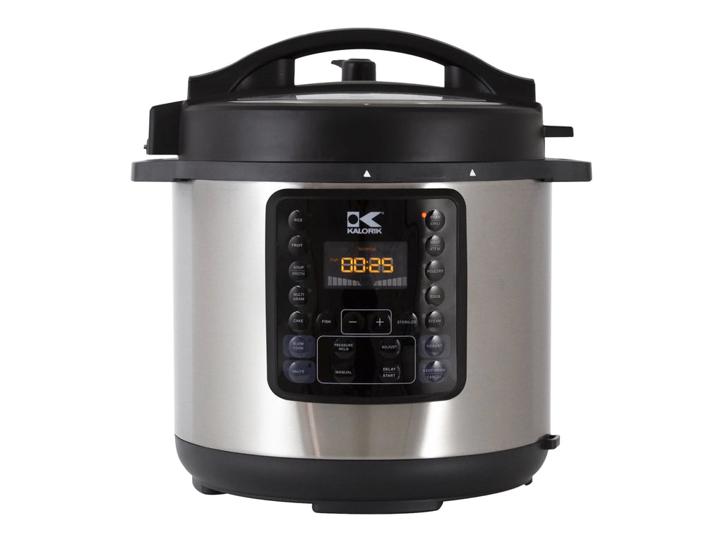 Kalorik 6 Quart 10-in-1 Multi Use Pressure Cooker, Stainless Steel