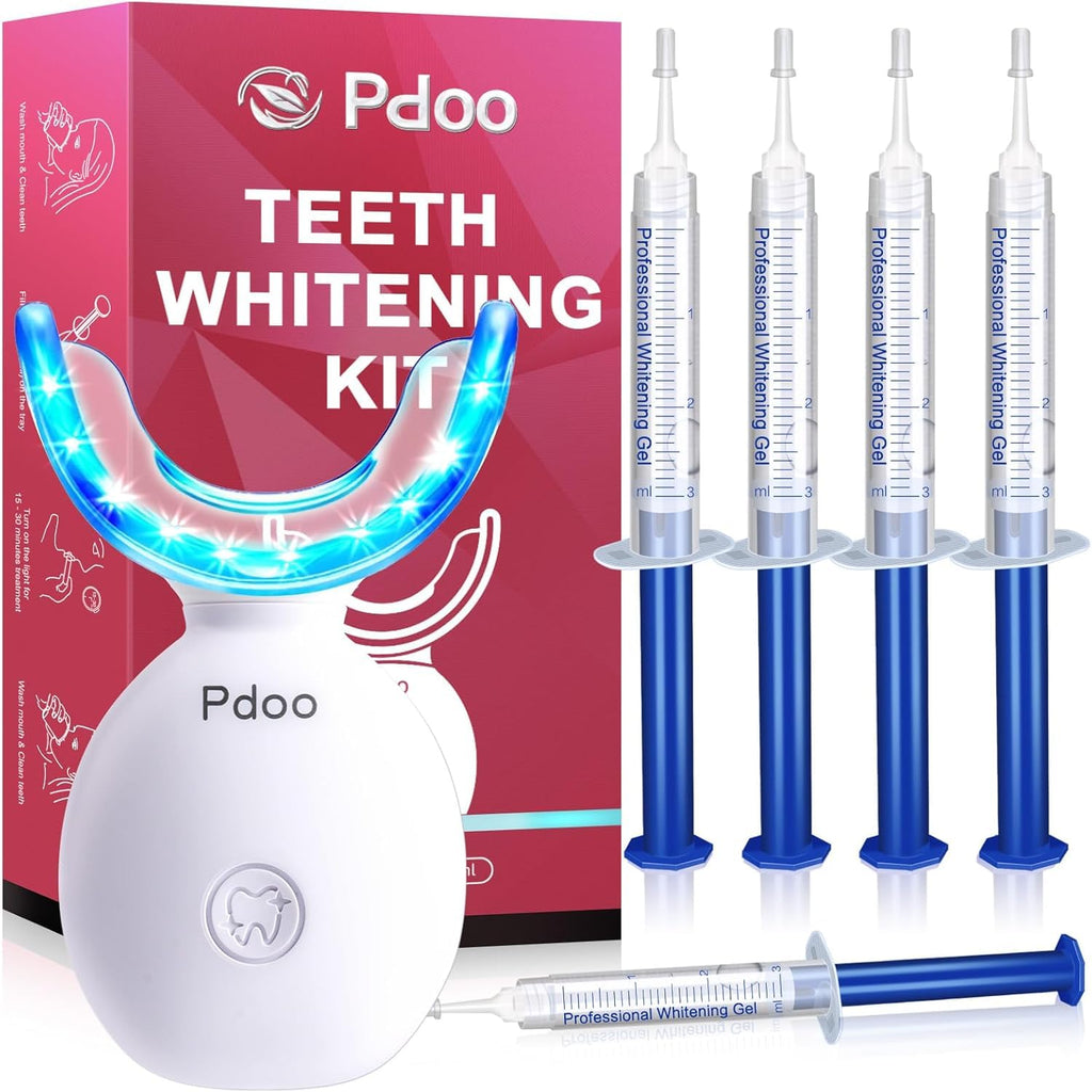 Kit Blanchiment Dentaire Professionnel LED - 5 Gels PAP 3ml - Goût Menthe Fraîche