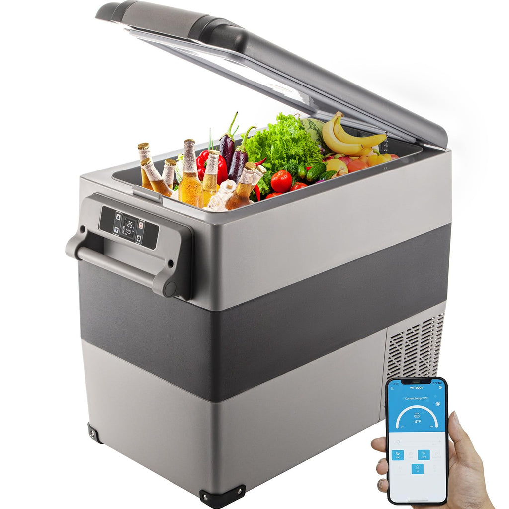 VEVOR Glacière Électrique Voiture, 55 L, Réfrigérateur Portable à Compression, Mini Frigo, 69x34,5x53,1 cm