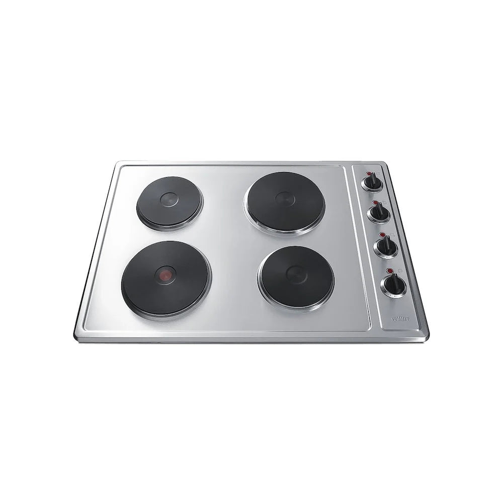 SUMMIT 30" Wide 208/240V 4-Burner Solid Disk Cooktop