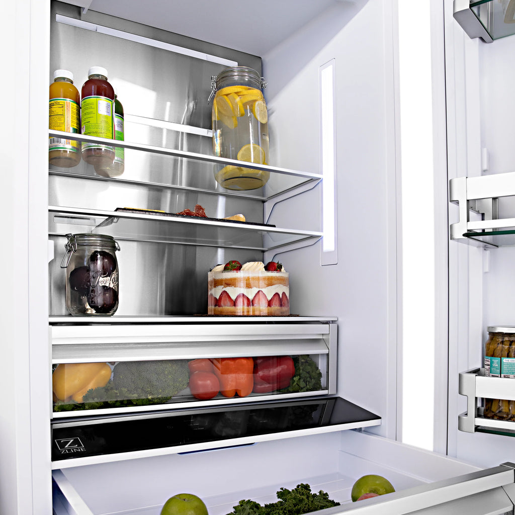 ZLINE KITCHEN AND BATH RBIVZSN60G french door built in refrigerator