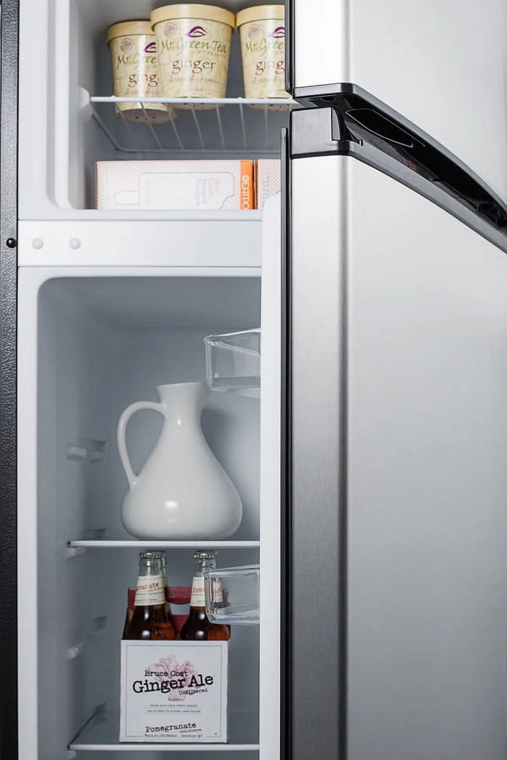 22" Wide Refrigerator-Freezer, Stainless Steel