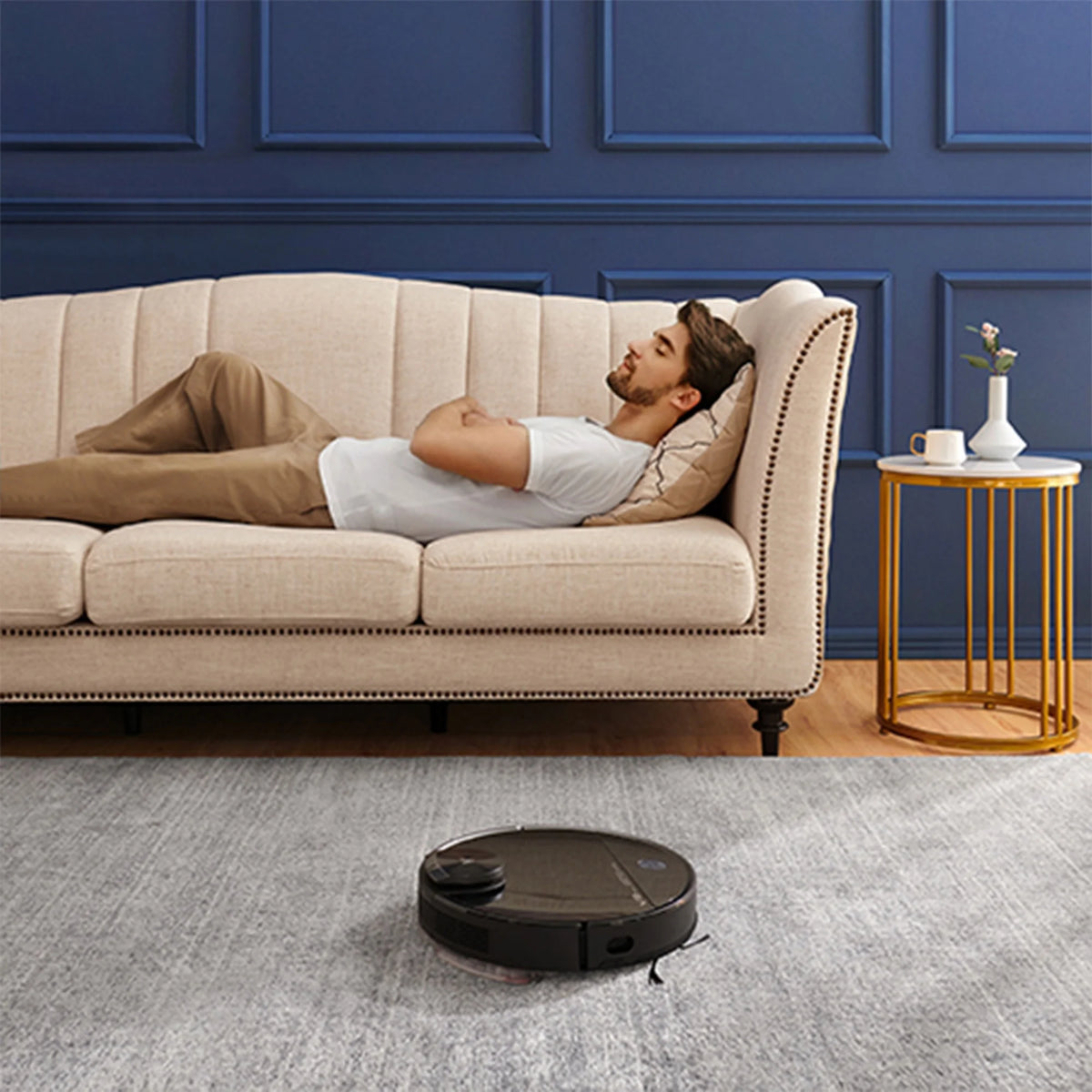 Viomi Smart Robot Vacuum V3 Max Duster Vacuum & Mop for Multi Floors, Black